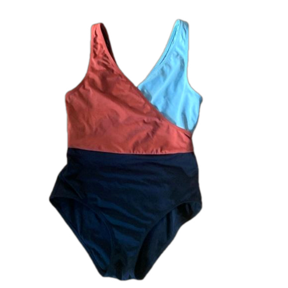 Solid & striped one piece swim